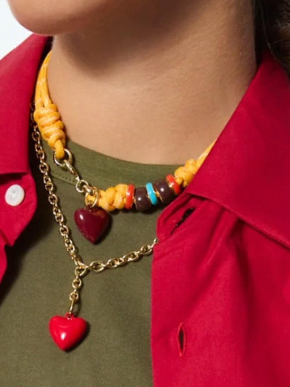NWOT Roxanne Assoulin The Super Size Happy Cord Necklace - Picture 2 of 5